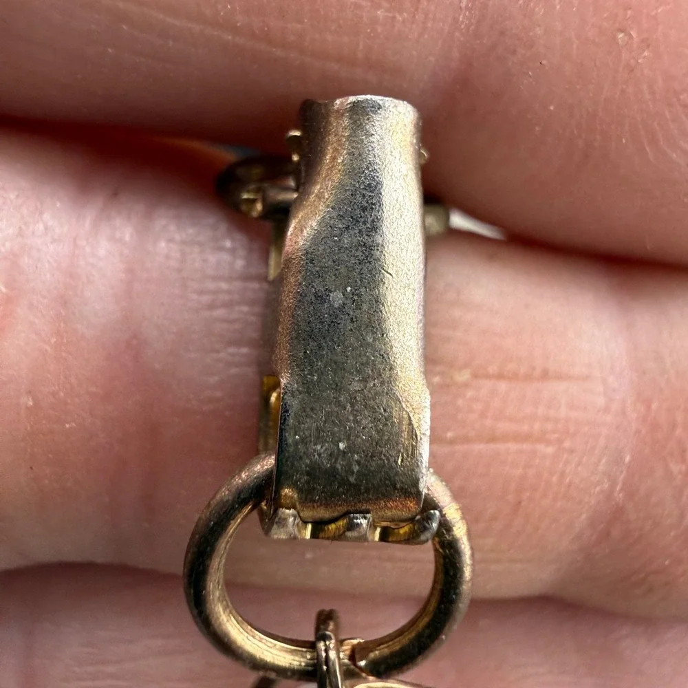 Vintage‎ Stone Bracelet Caged Wire Wrapped Silver Tone  7